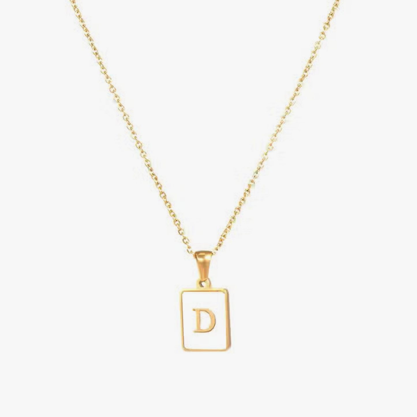 DOOR BUSTER: Gold Square Initial Necklace