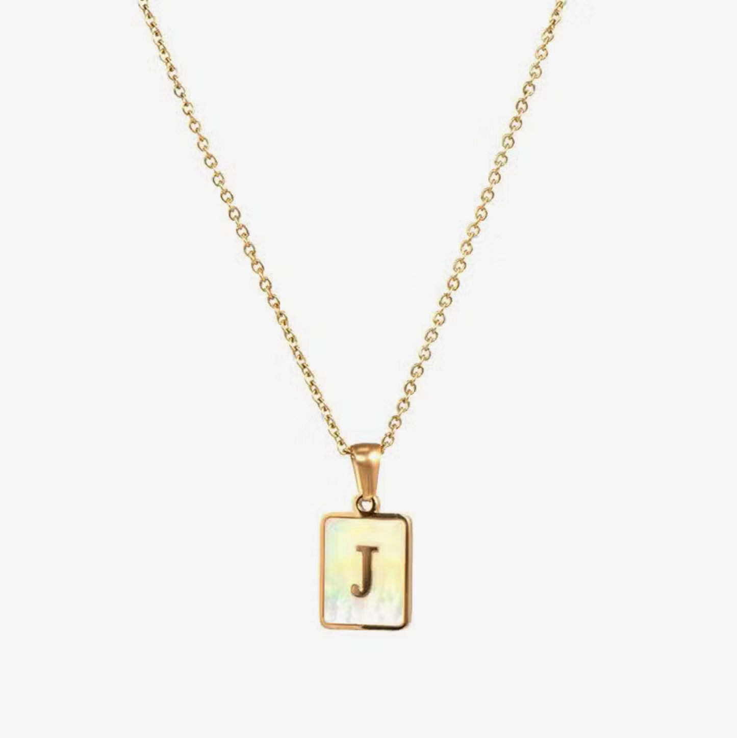 DOOR BUSTER: Gold Square Initial Necklace