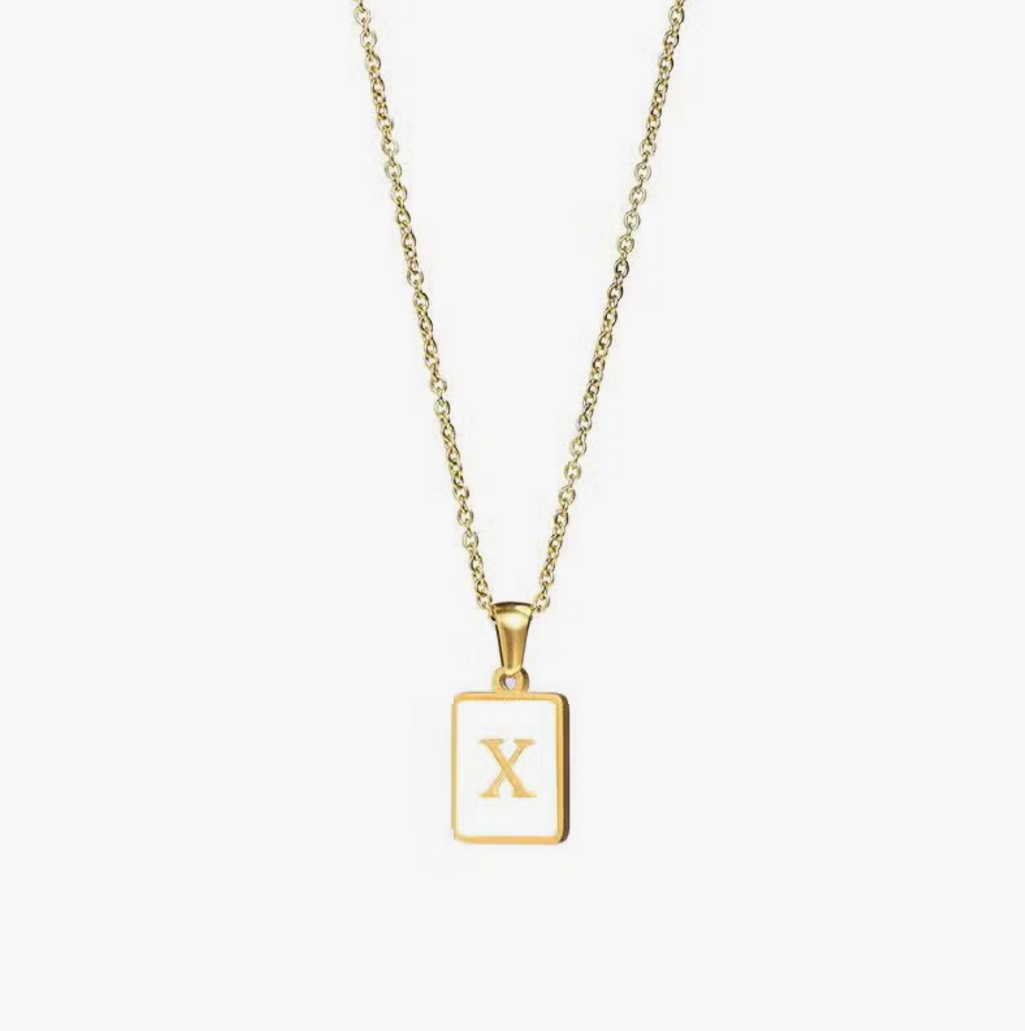 DOOR BUSTER: Gold Square Initial Necklace