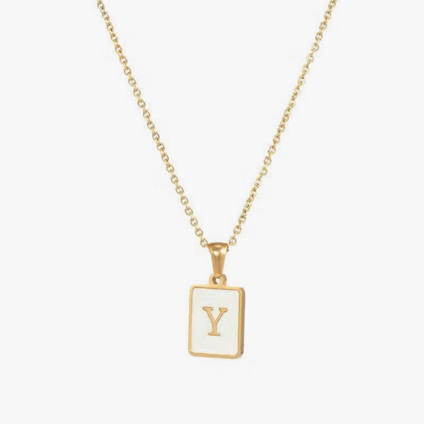 DOOR BUSTER: Gold Square Initial Necklace