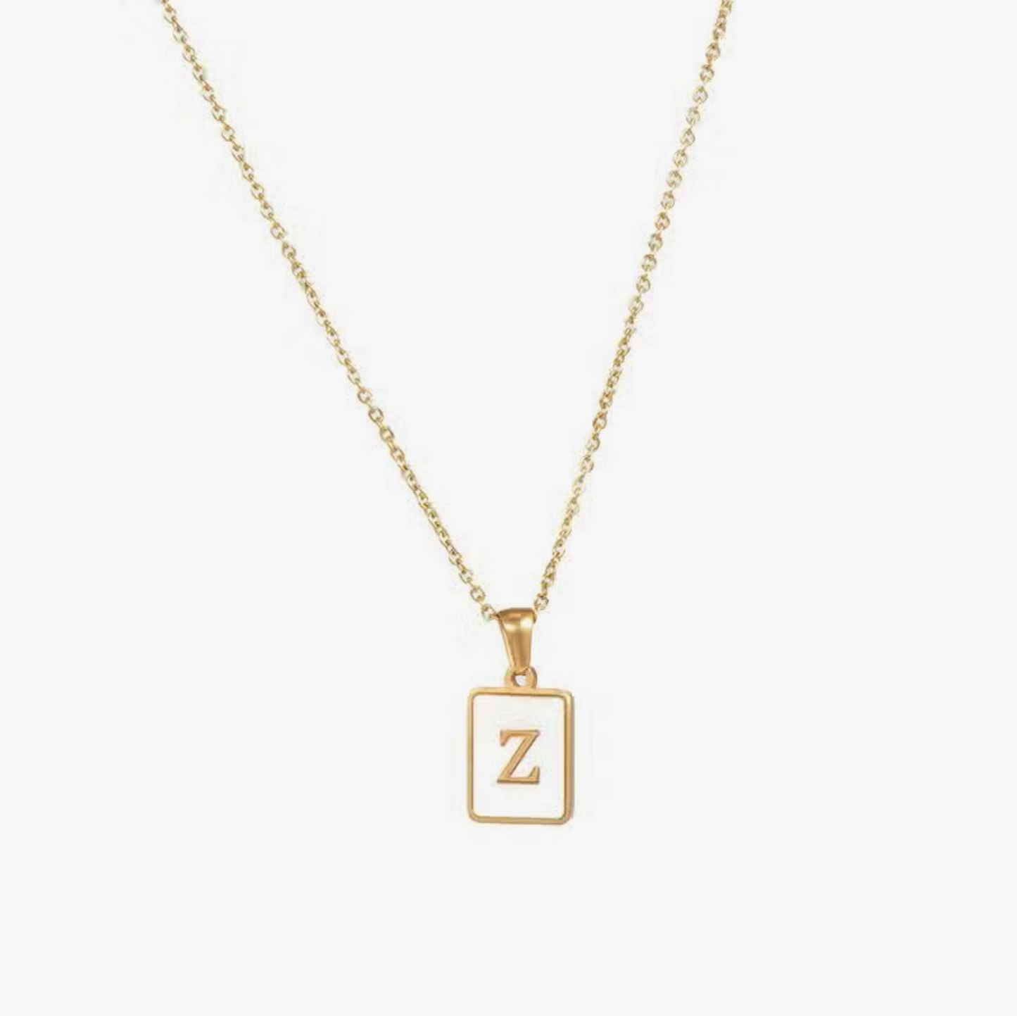 DOOR BUSTER: Gold Square Initial Necklace