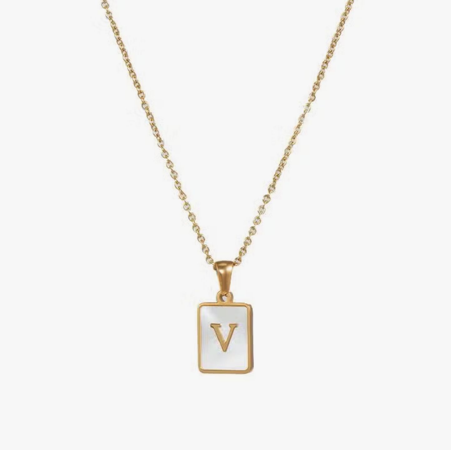 DOOR BUSTER: Gold Square Initial Necklace