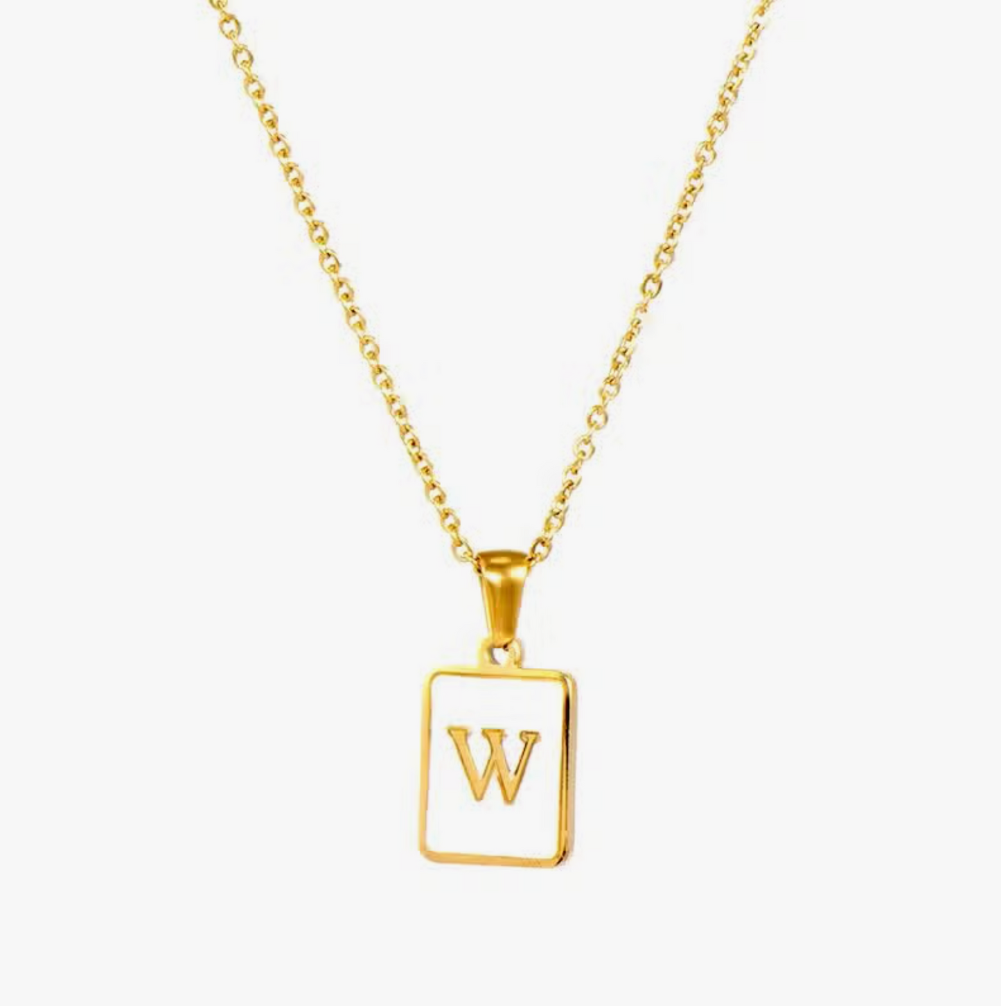 DOOR BUSTER: Gold Square Initial Necklace