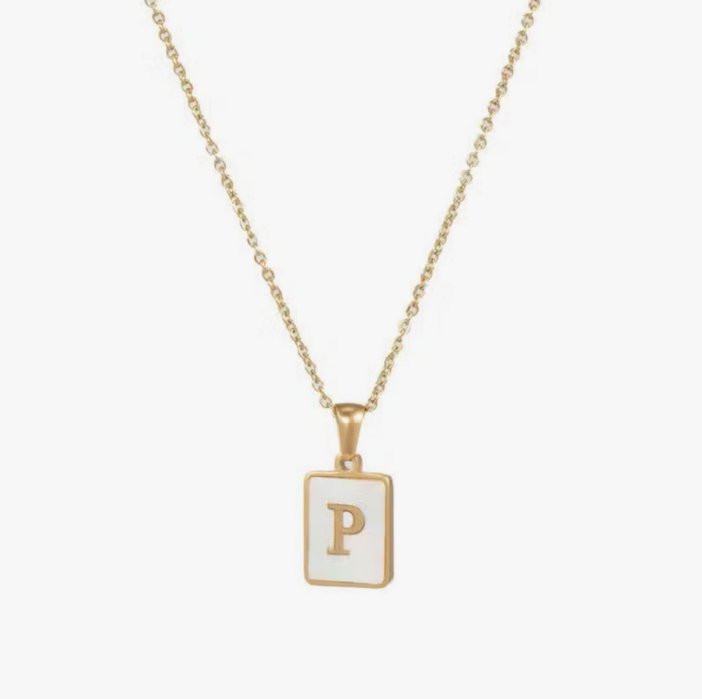 DOOR BUSTER: Gold Square Initial Necklace