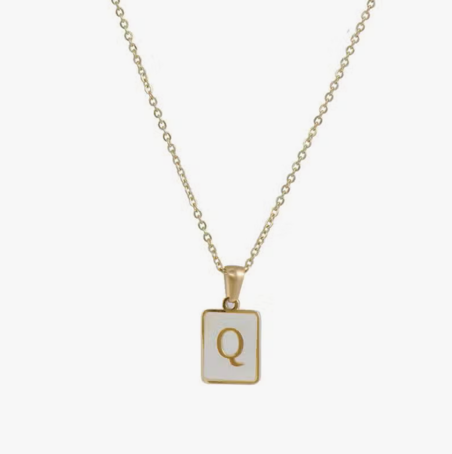 DOOR BUSTER: Gold Square Initial Necklace