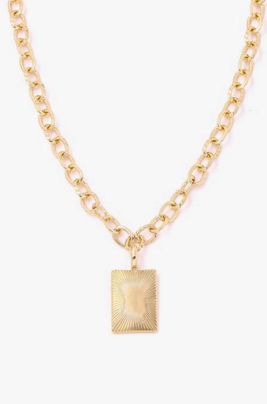 Taking Charge Gold Chain Charm Necklace