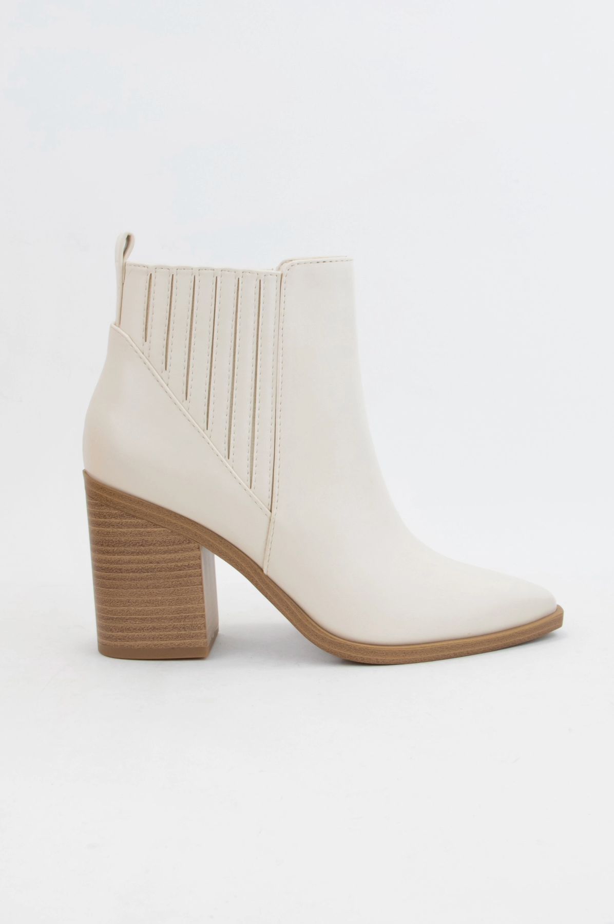 Heading Downtown Off White Ankle Boots