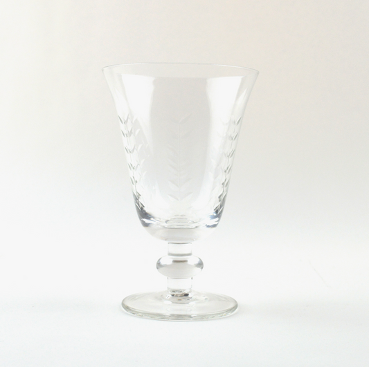 Brighton Etched Stemmed Drinking Glass