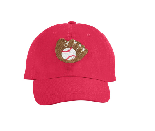 Red Toddler Baseball Embroidered Cap