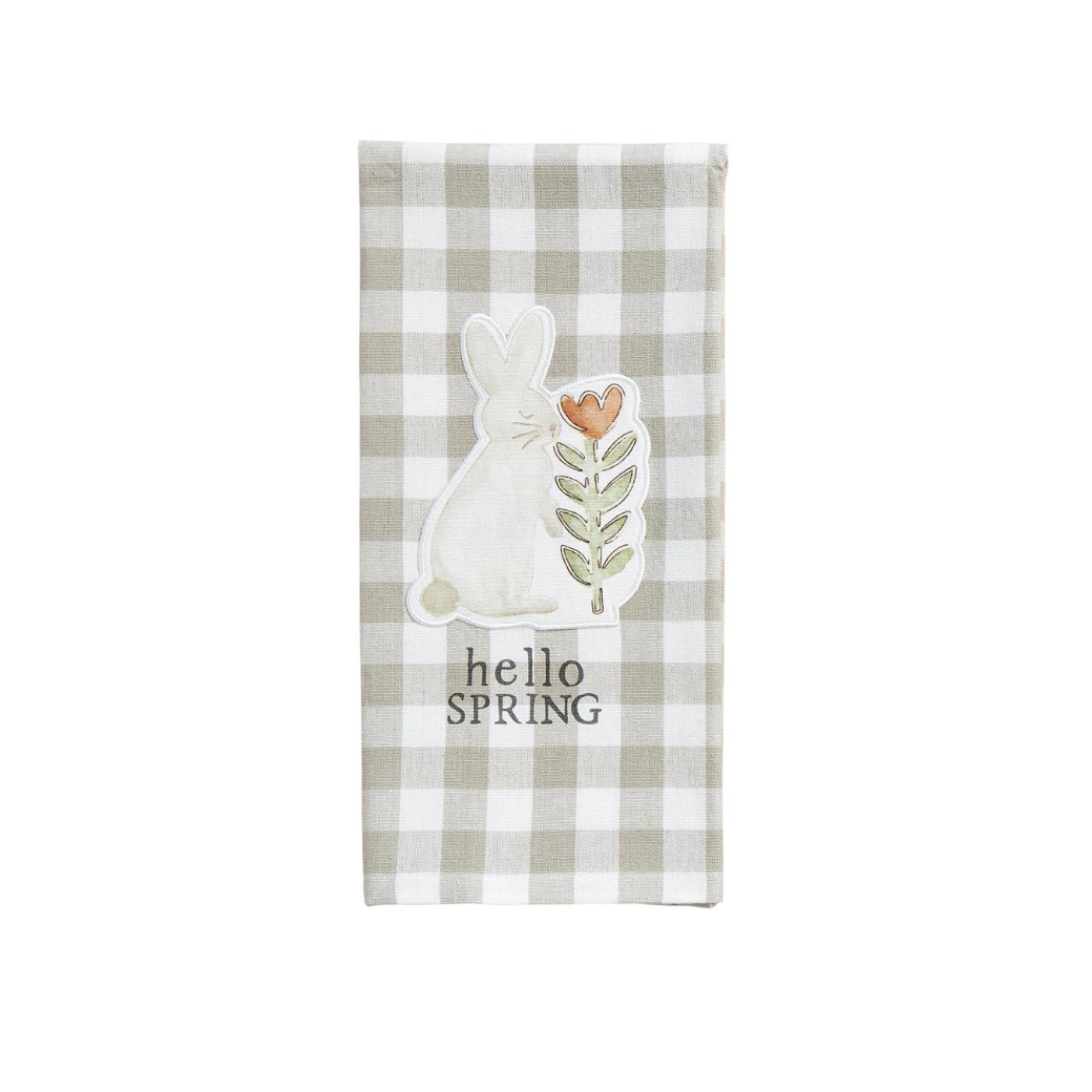 Hello Spring Applique Hand Towel