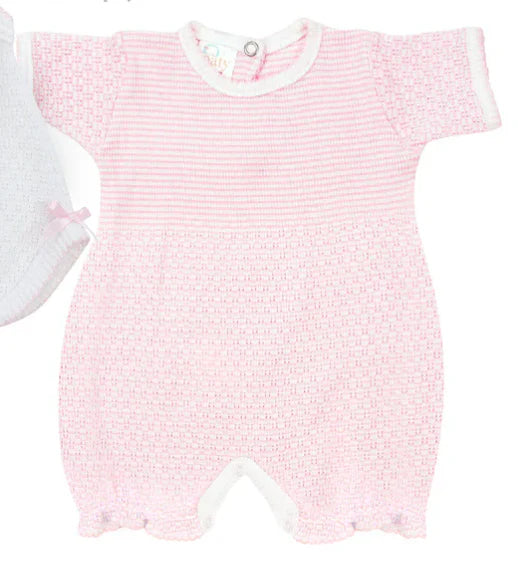Paty Pink Knit Bubble With Pink Trim