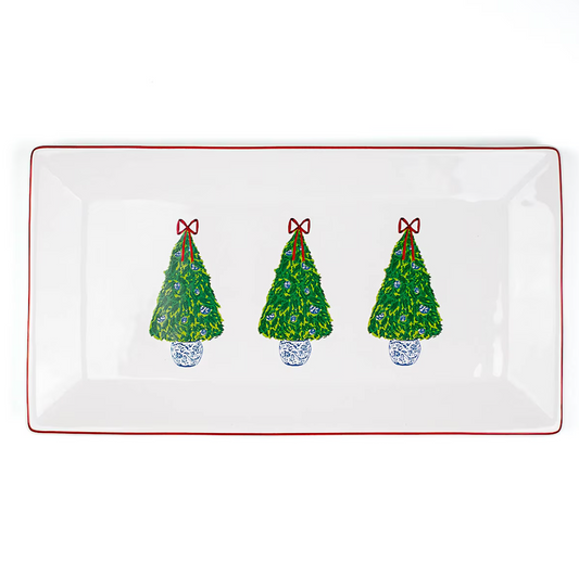 Grand Christmas Tree Rectangle Platter