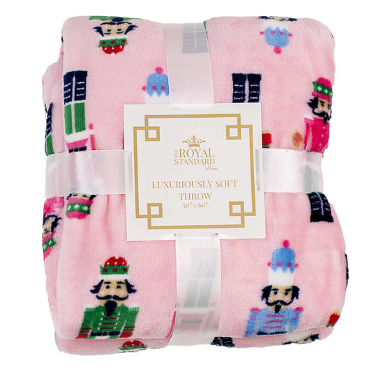 Pink Nutcracker March Throw Blanket