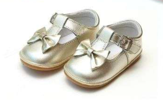 Gold Minnie Bow Mary Janes