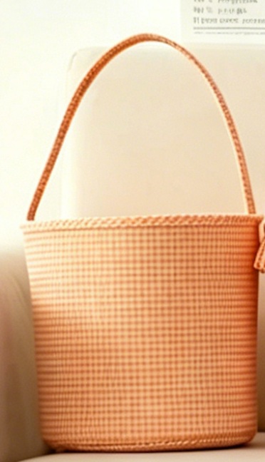 Orange Gingham Boo Basket