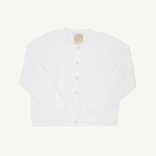 Cambridge Cardigan - Pearlized Buttons - Worth Ave White