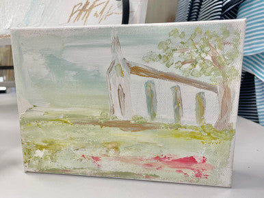 BB Fulton 5x7 Landscape Church Painting