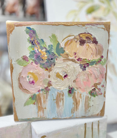 BB Fulton 6x6 Pastel Florals Painting