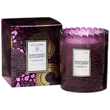 Voluspa Santiago Huckleberry Scalloped Candle