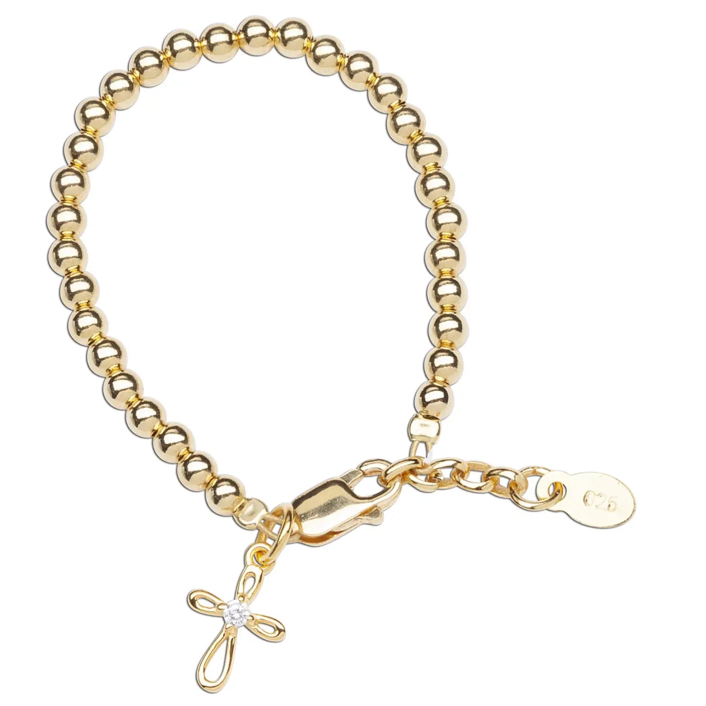 Lenox 14K Gold Plated Cross Baby Bracelet