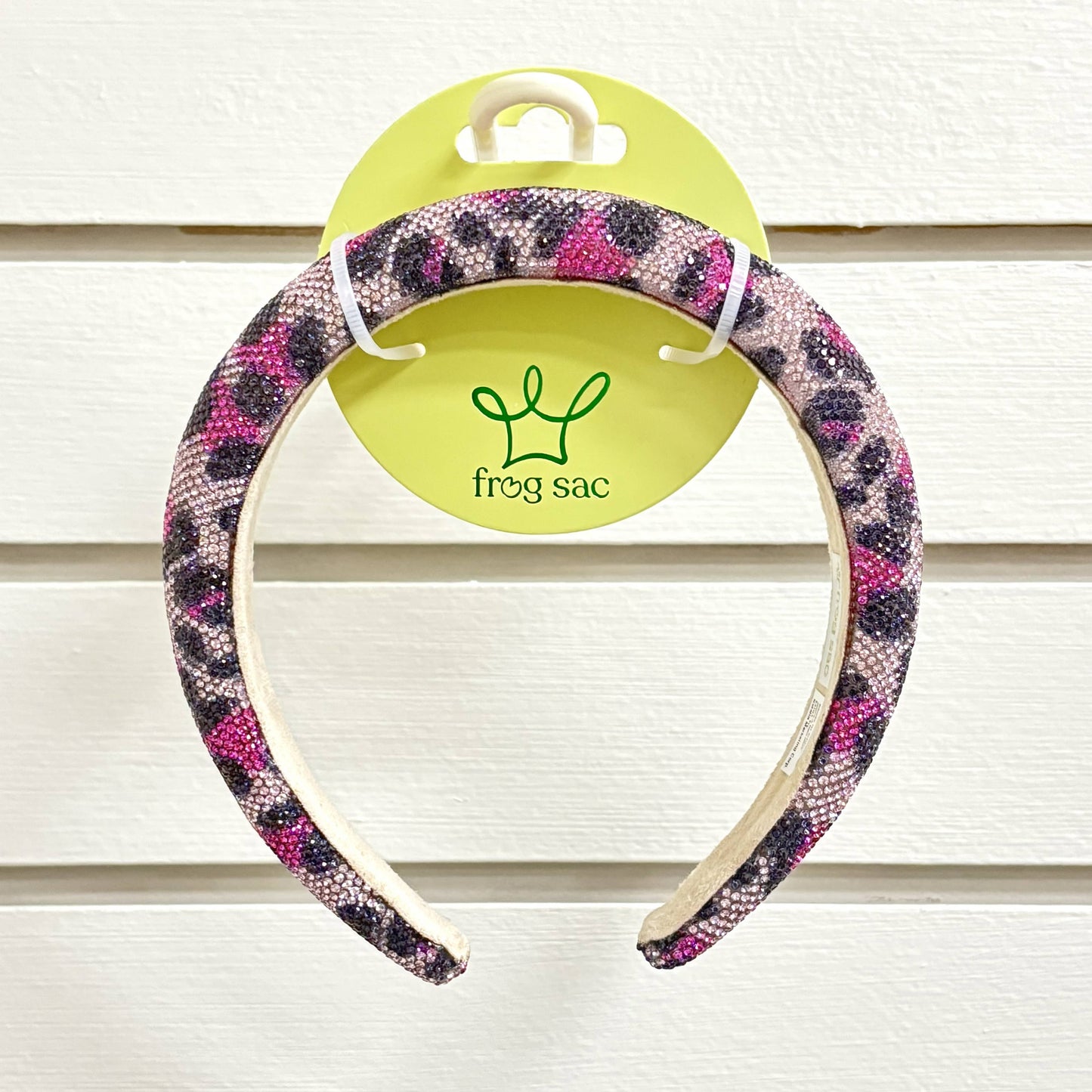 Girl's Purple Leopard Rhinestone Headband