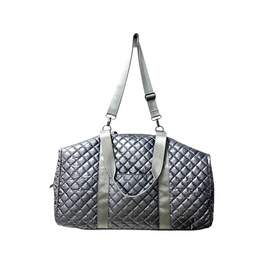 Debra Diamond Gunmetal Patent Weekender