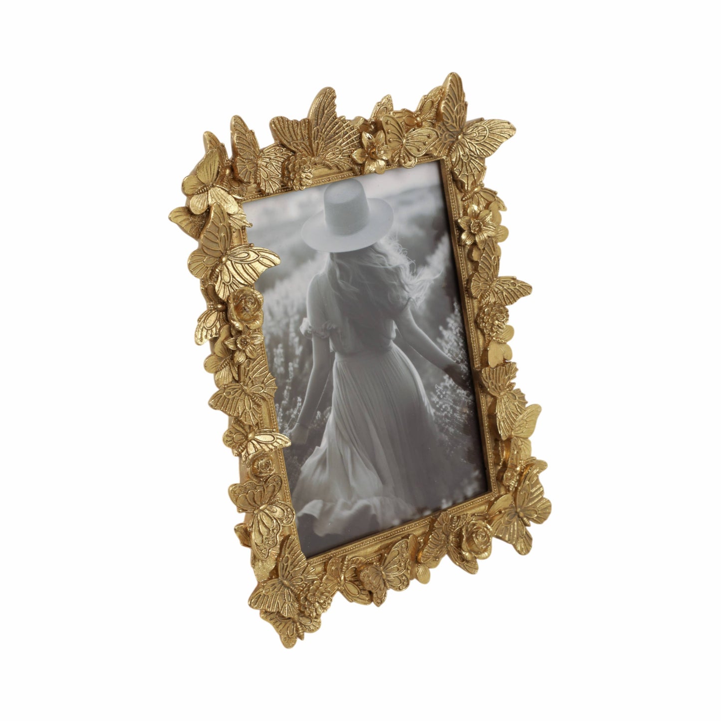 5x7 Gold Butterfly in Bloom Photo Frame