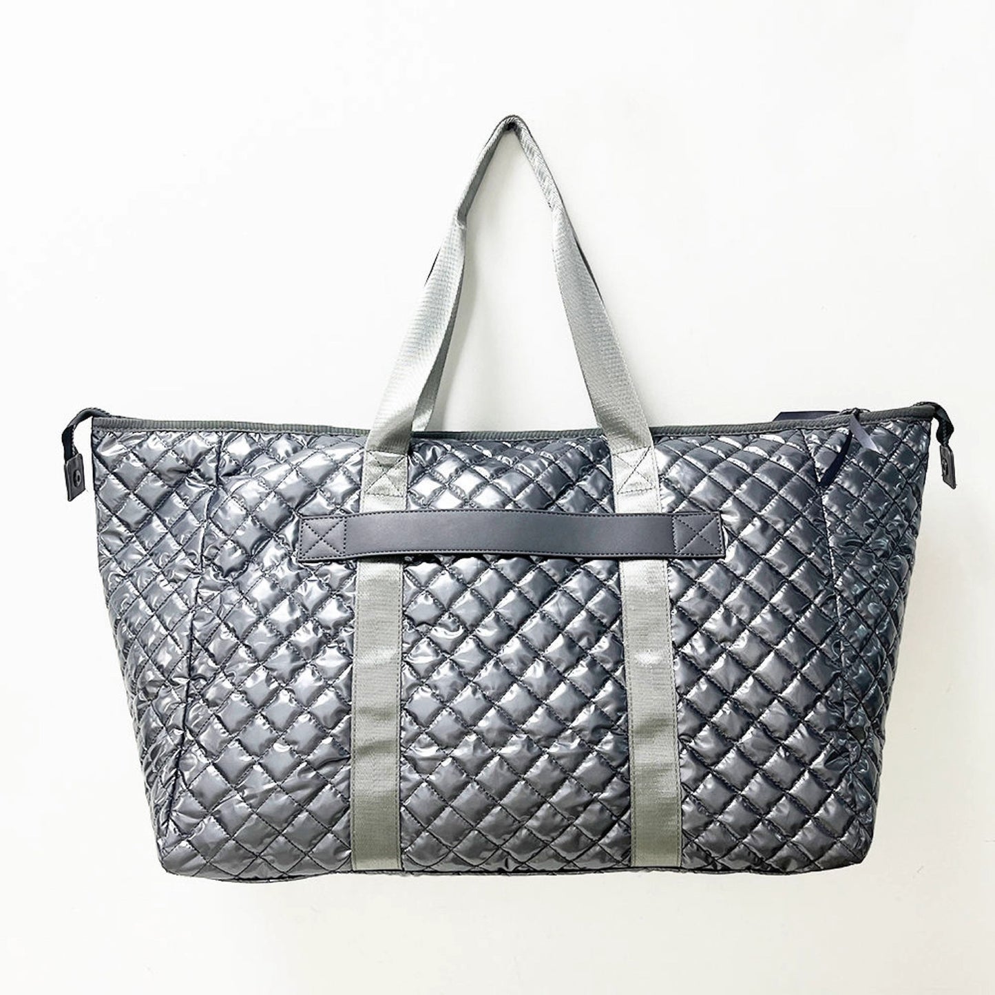 Debra Diamond Gunmetal Patent Weekender