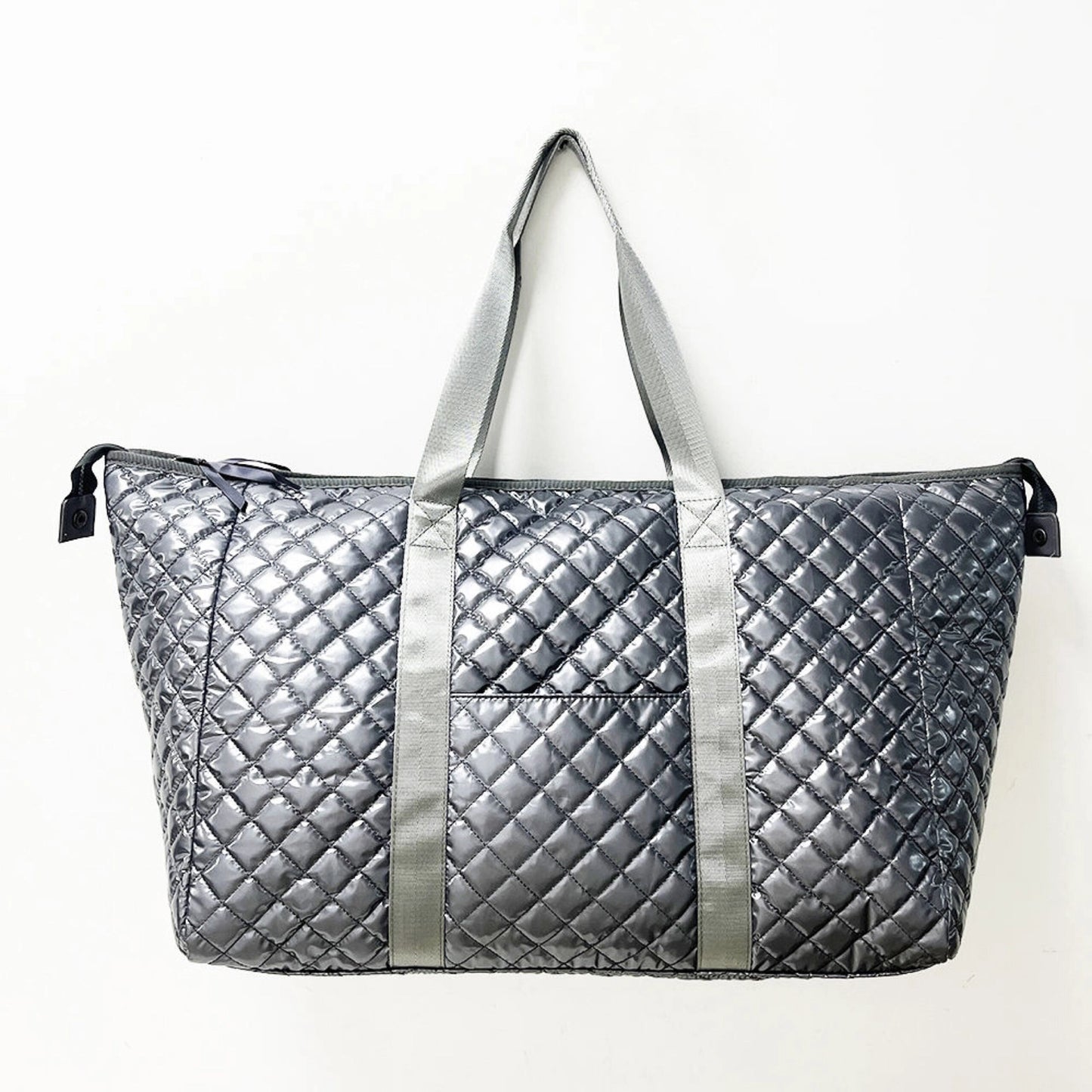 Debra Diamond Gunmetal Patent Weekender