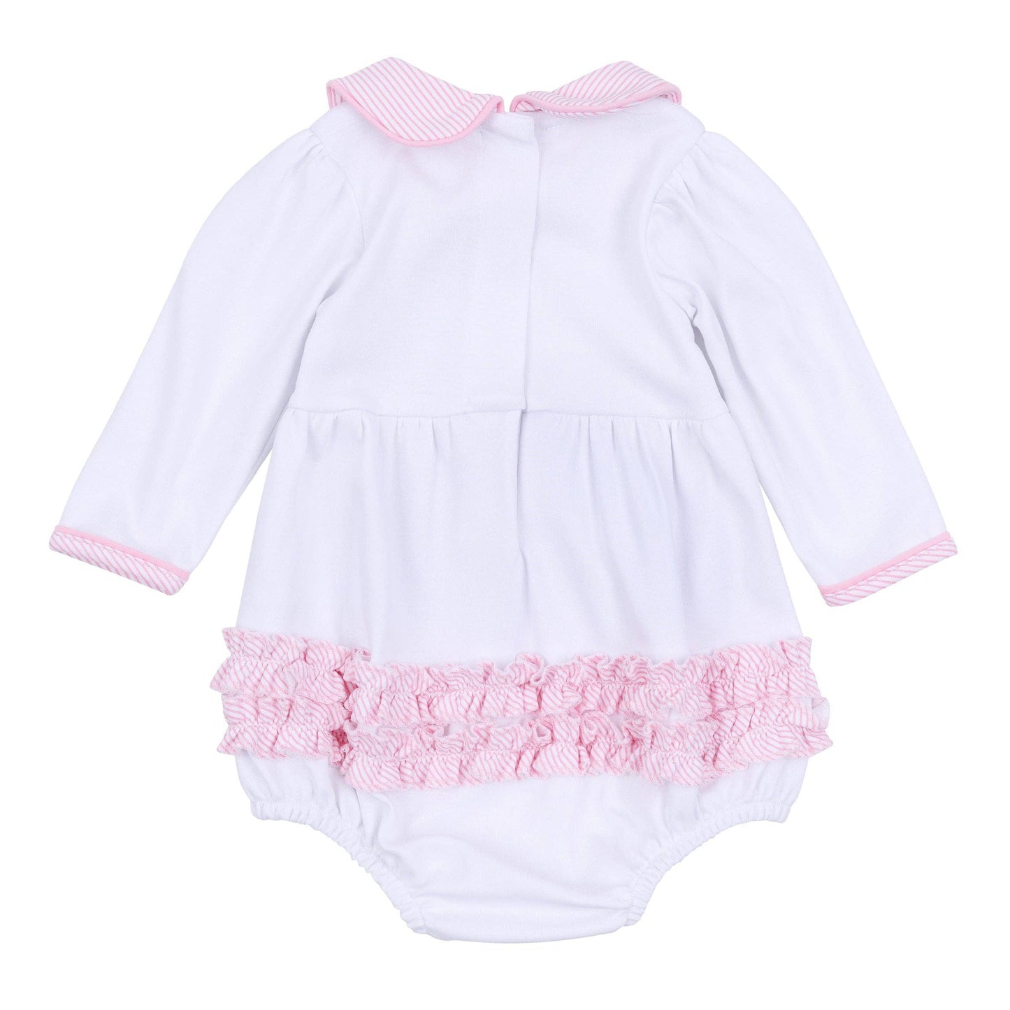 Santa Baby Collared Long Sleeve Bubble - Pink