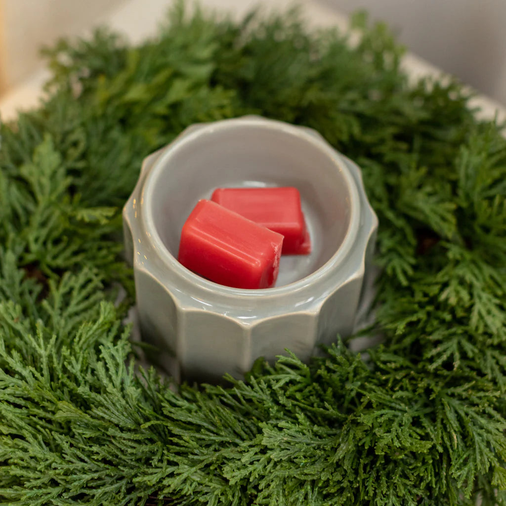 Gray Banded Candle Warmer
