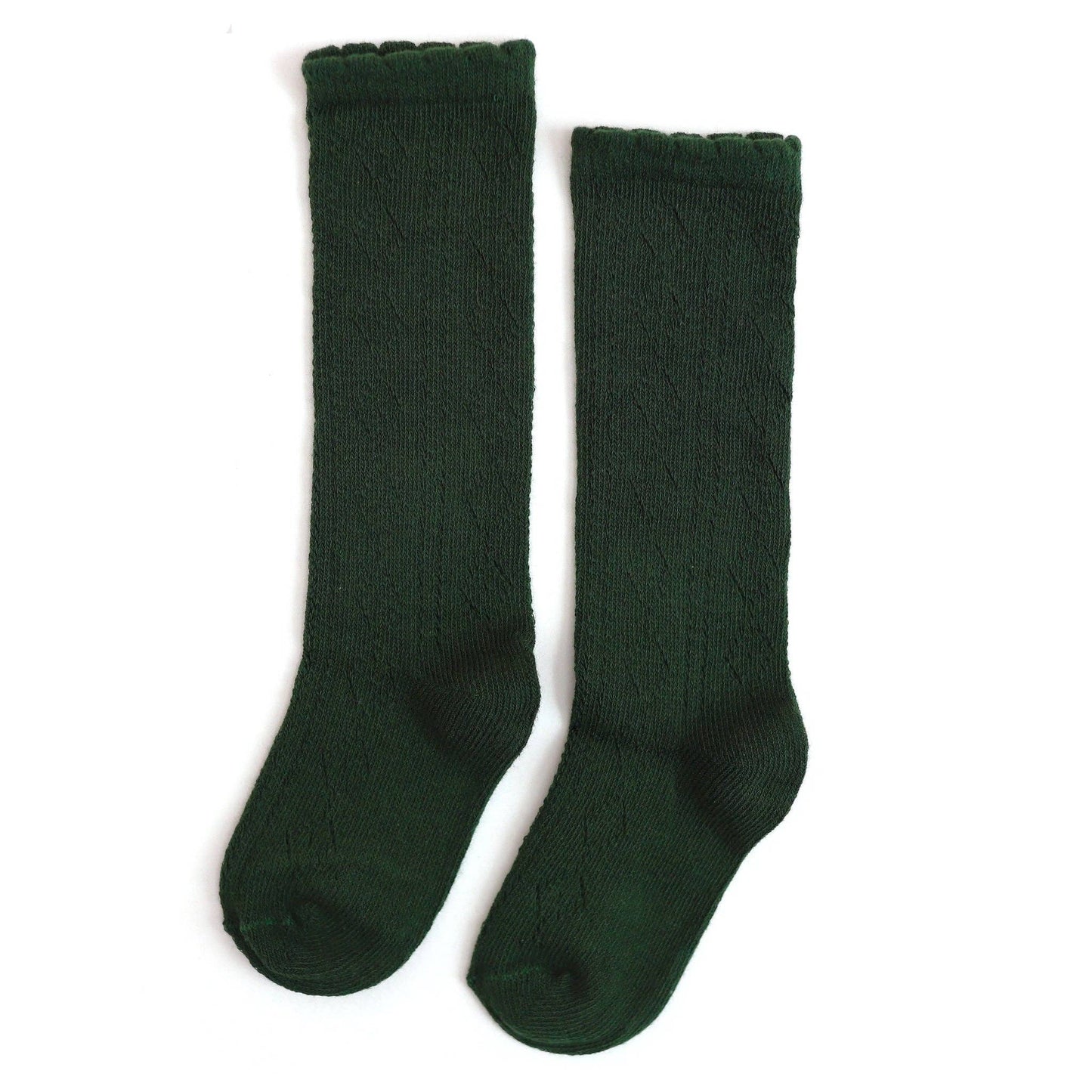 Forest Scalloped Fancy Knee High Socks