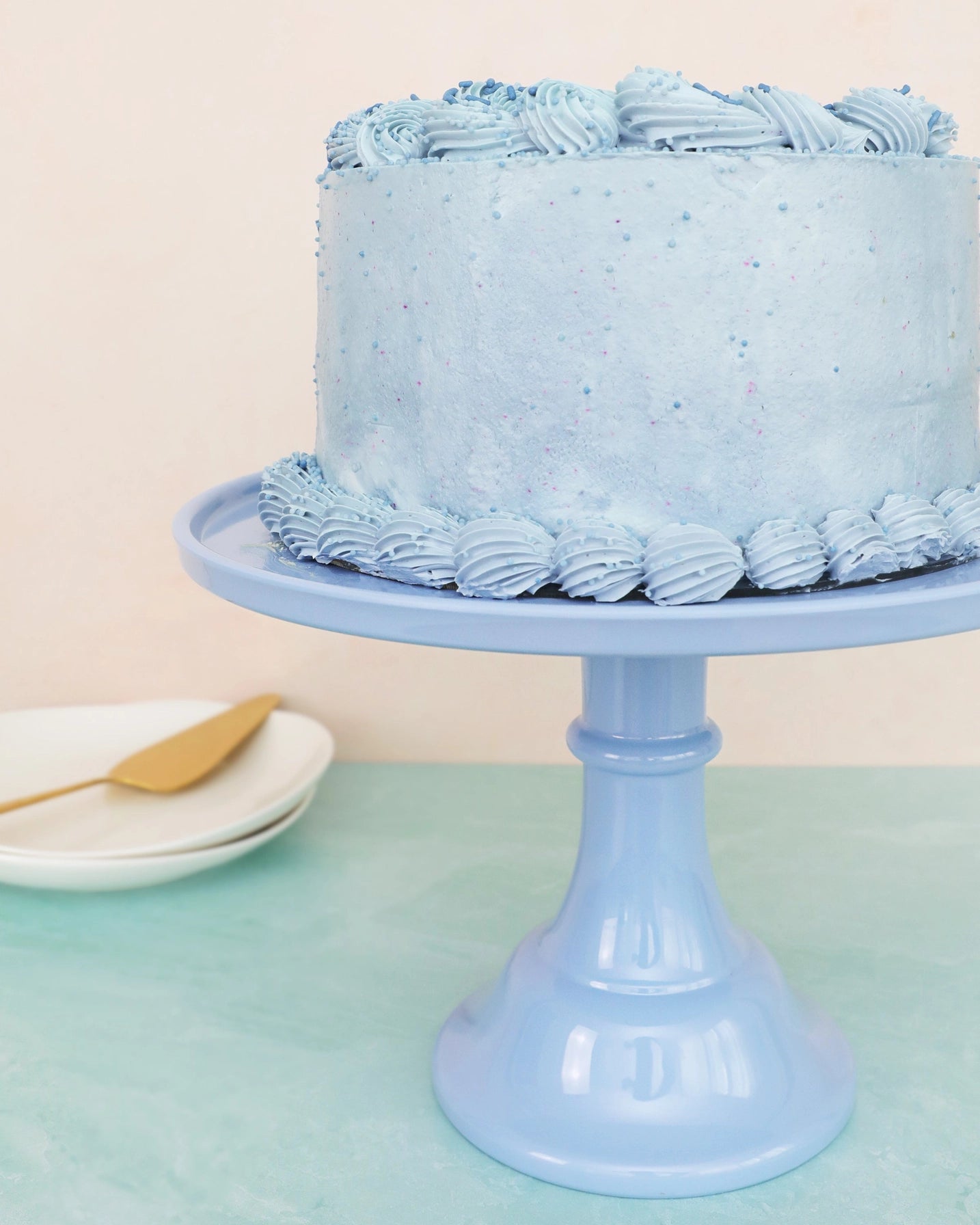 Blue Melamine Cake Stand