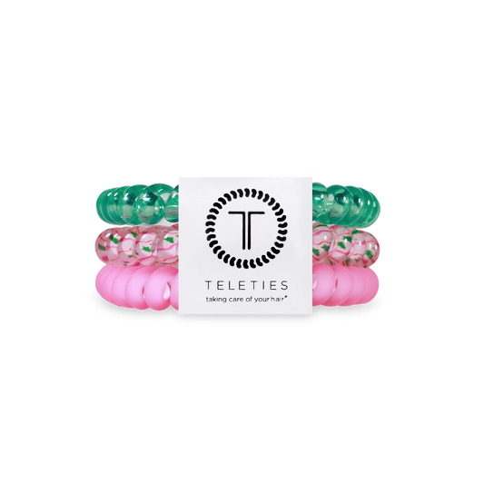 Teleties Spiral Hair Coils | Small | Merry Pinkmas Hair Ties