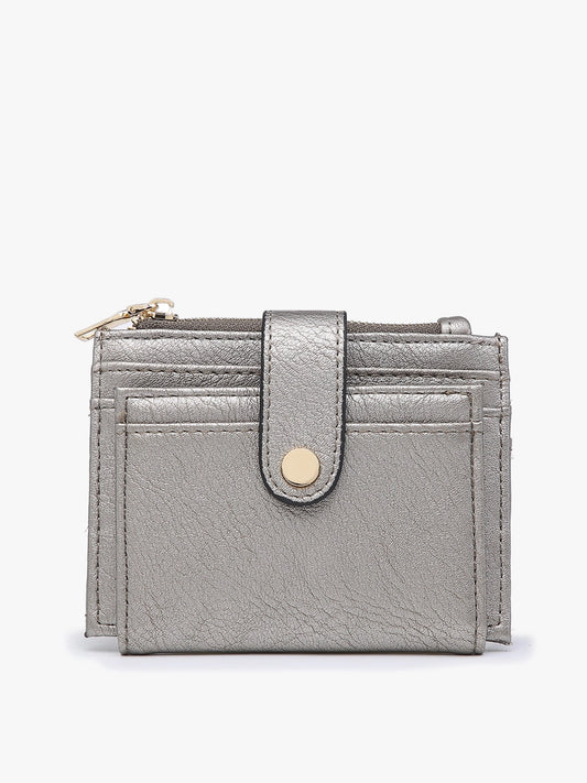 Pewter Sam Mini Snap Cardholder Wallet