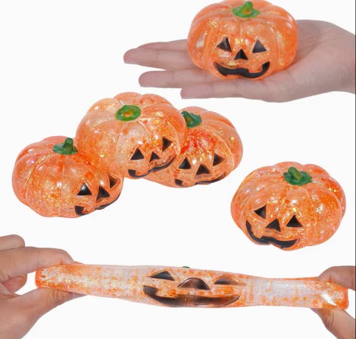 Squeeze Glittered Pumpkin Squishy