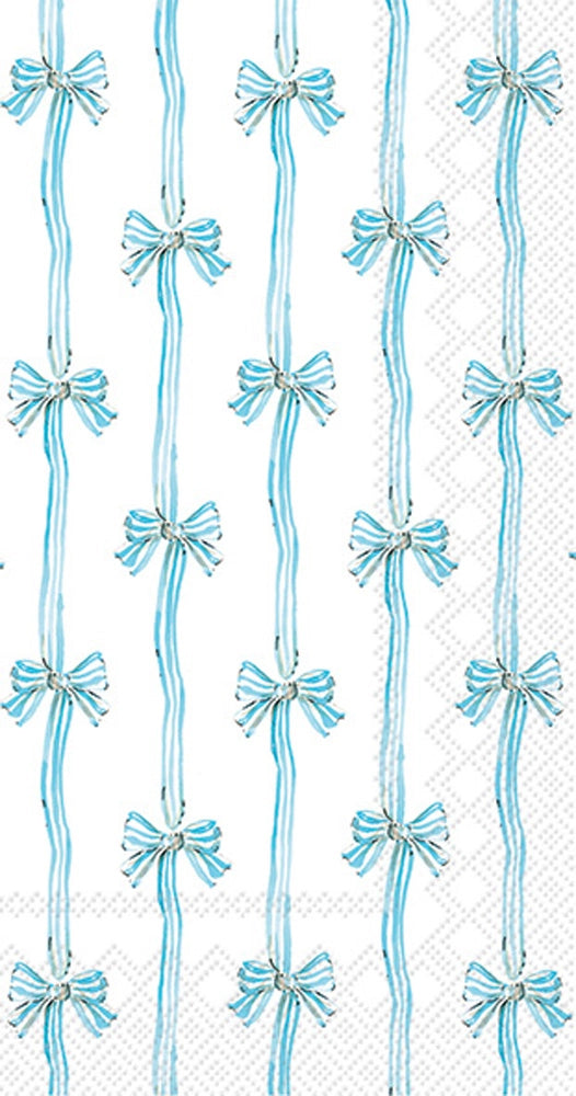 Blue Toile Bows Guest Towels