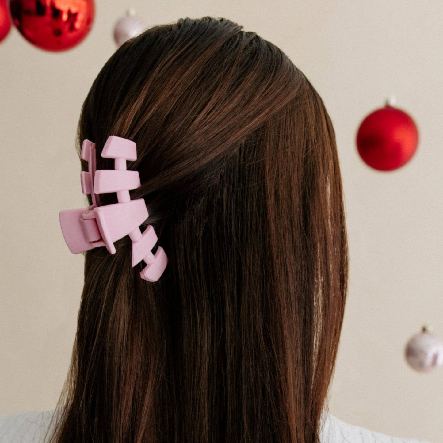 Teleties Classic Hair Clip | Medium | Merry Pinkmas