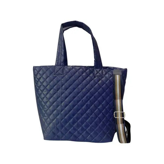 Debra Diamond Navy Patent Tote