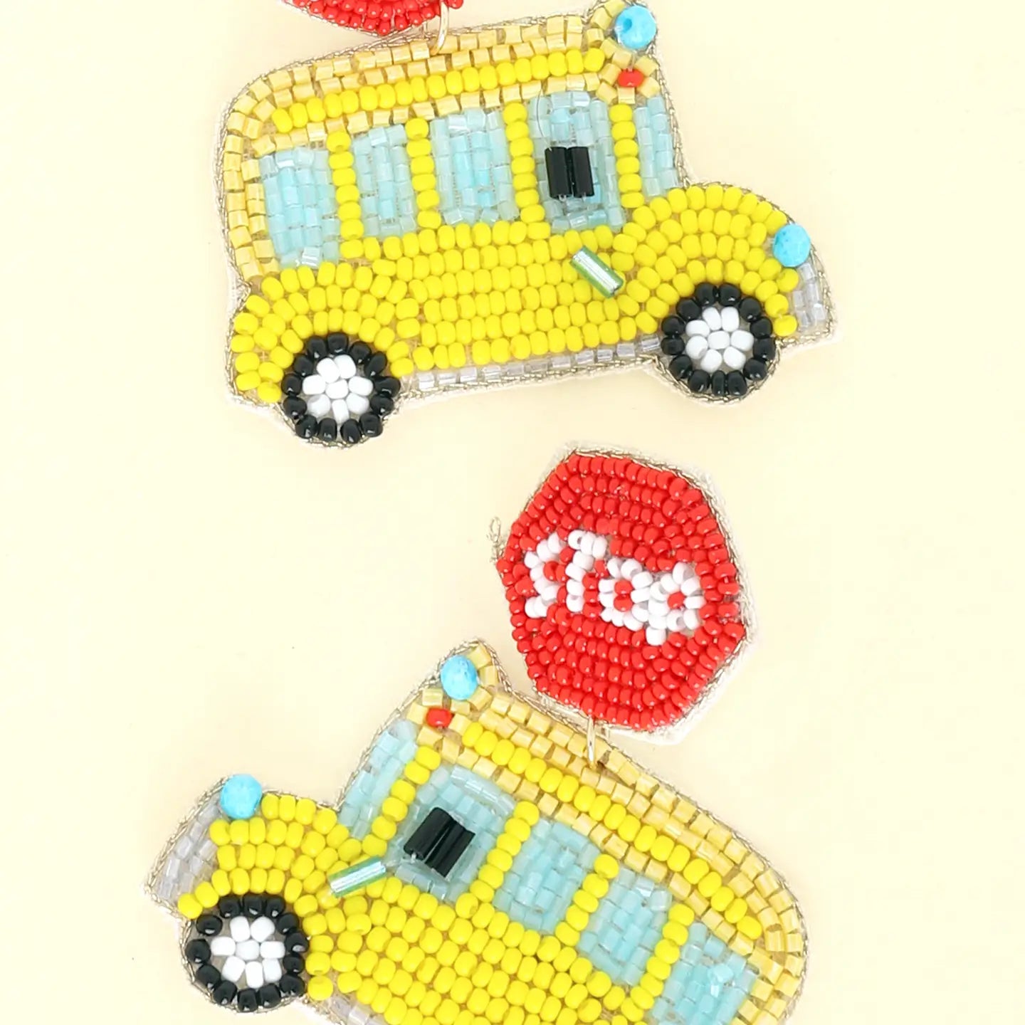 School Bus Beaded Earrings