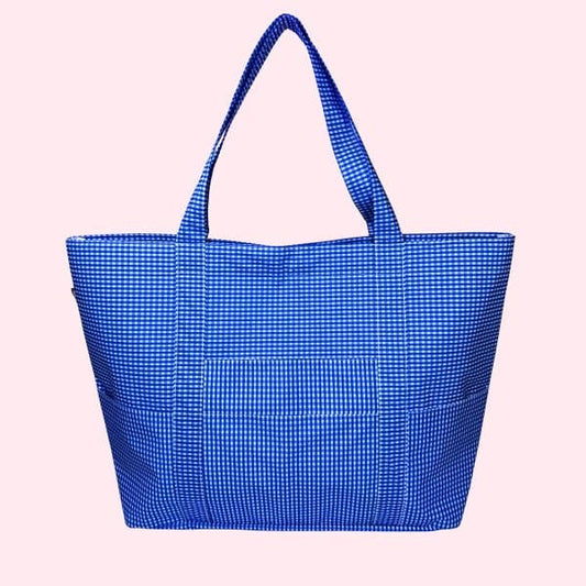 Electric Blue Wipeable Tote Bag