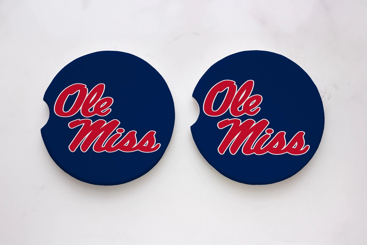 Ole Miss Neoprene Car Coasters