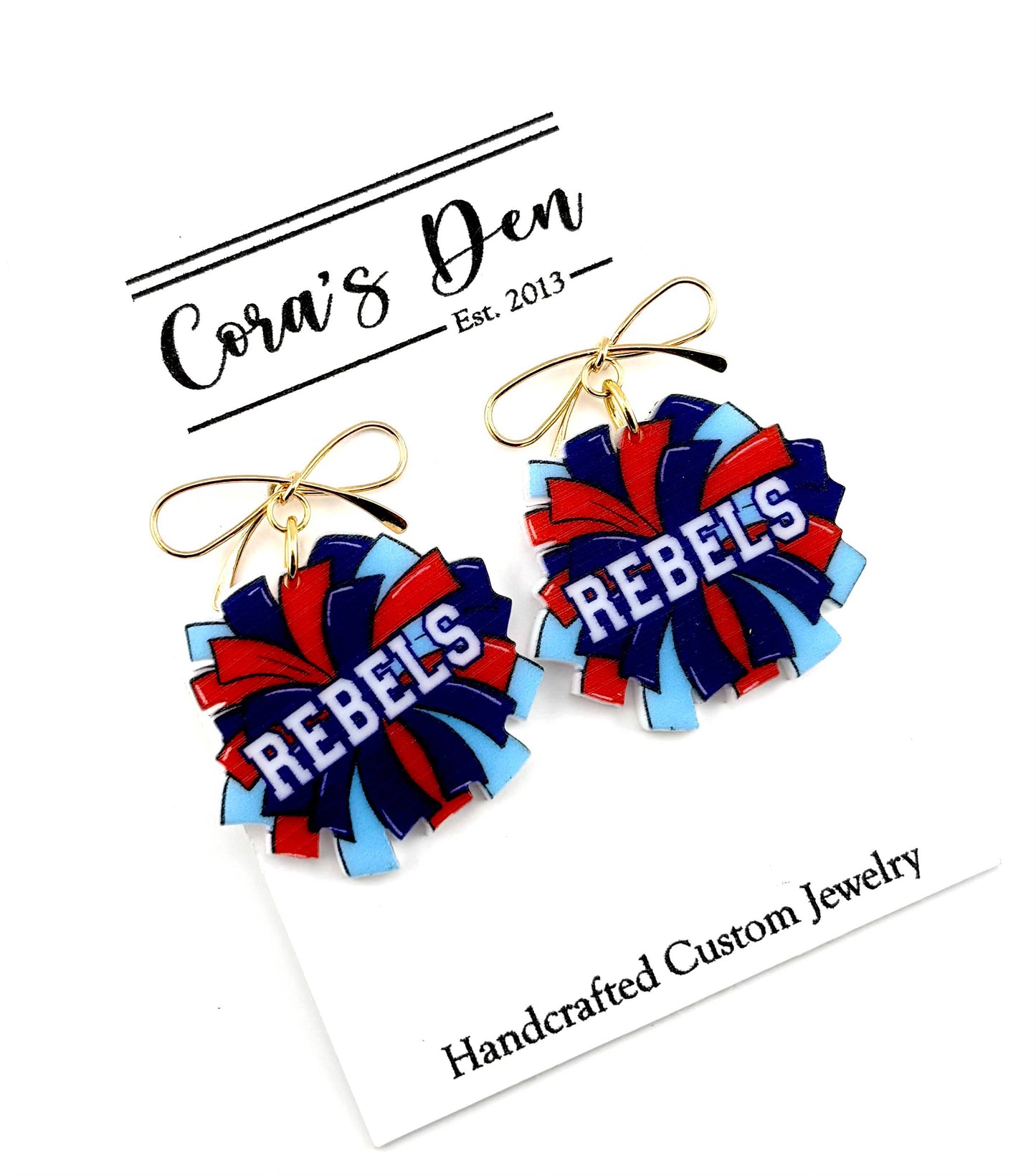 Ole Miss Rebels Pom Earrings