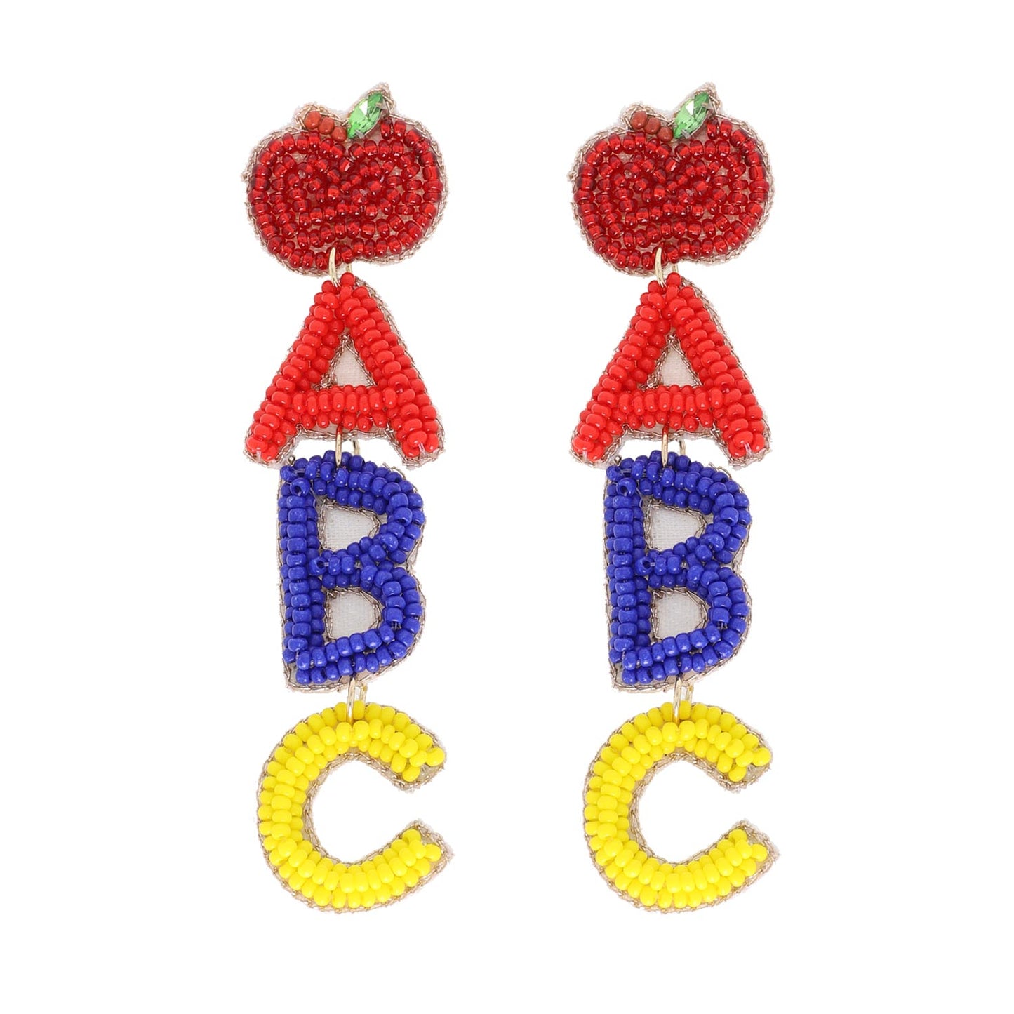 ABC Teacher Beaded Earrings