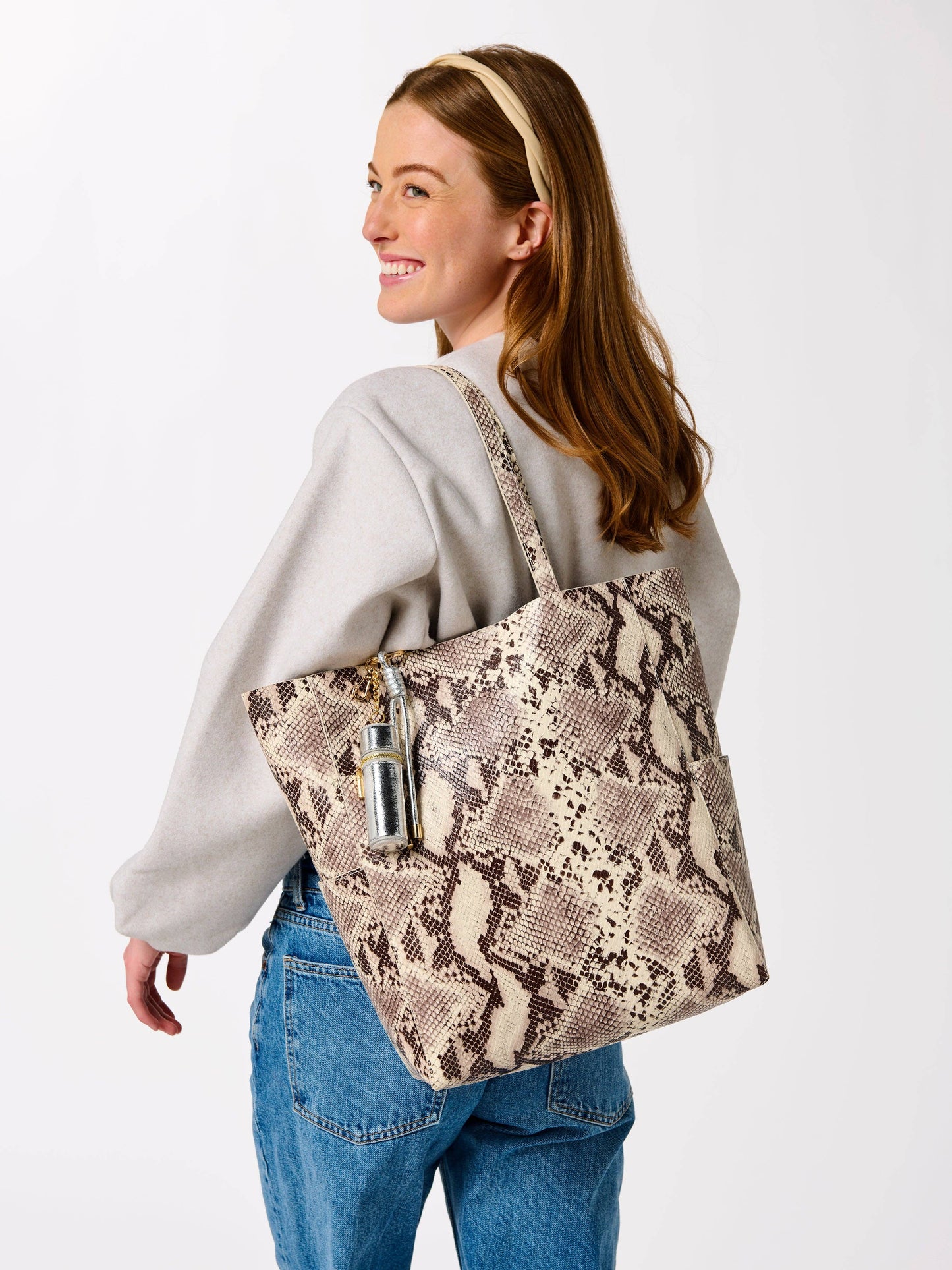 Silver Lipstick Holder Bag Charm/Key Ring