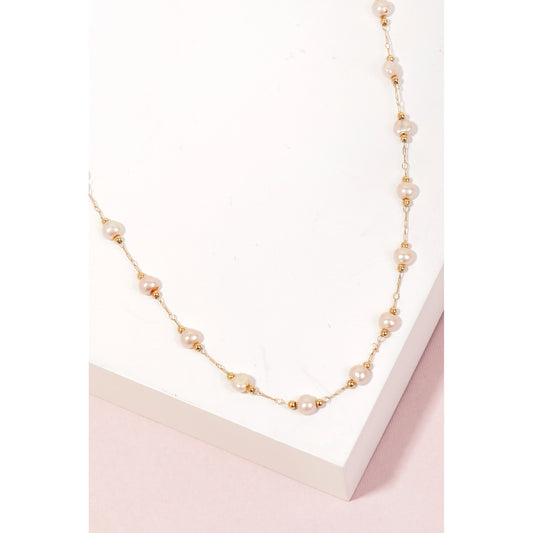 Sadie Pearl Chain Necklace