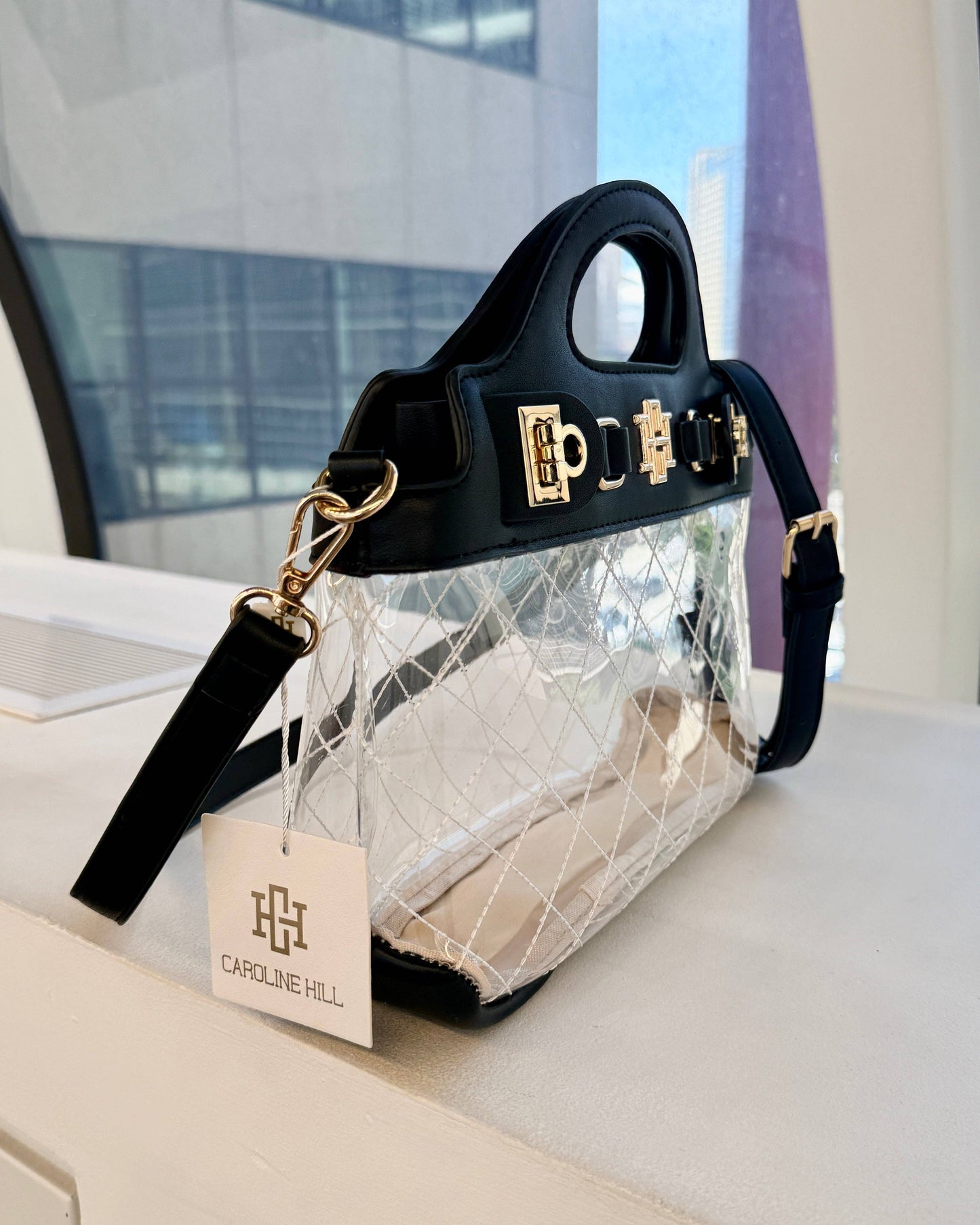 Ivy Clear Bag in Black