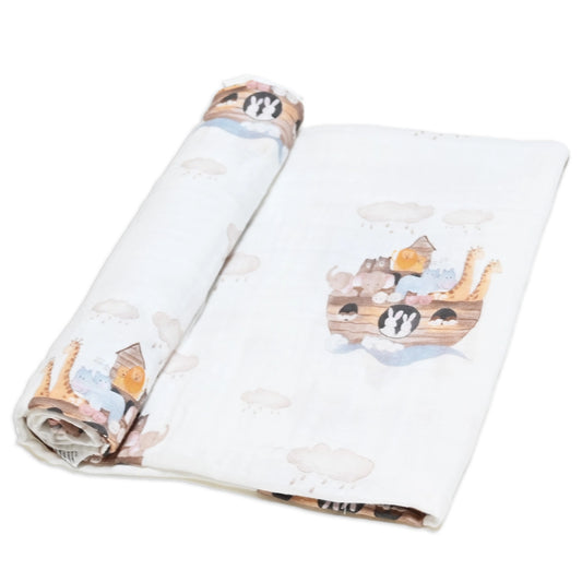 Noah's Ark Swaddle Blanket