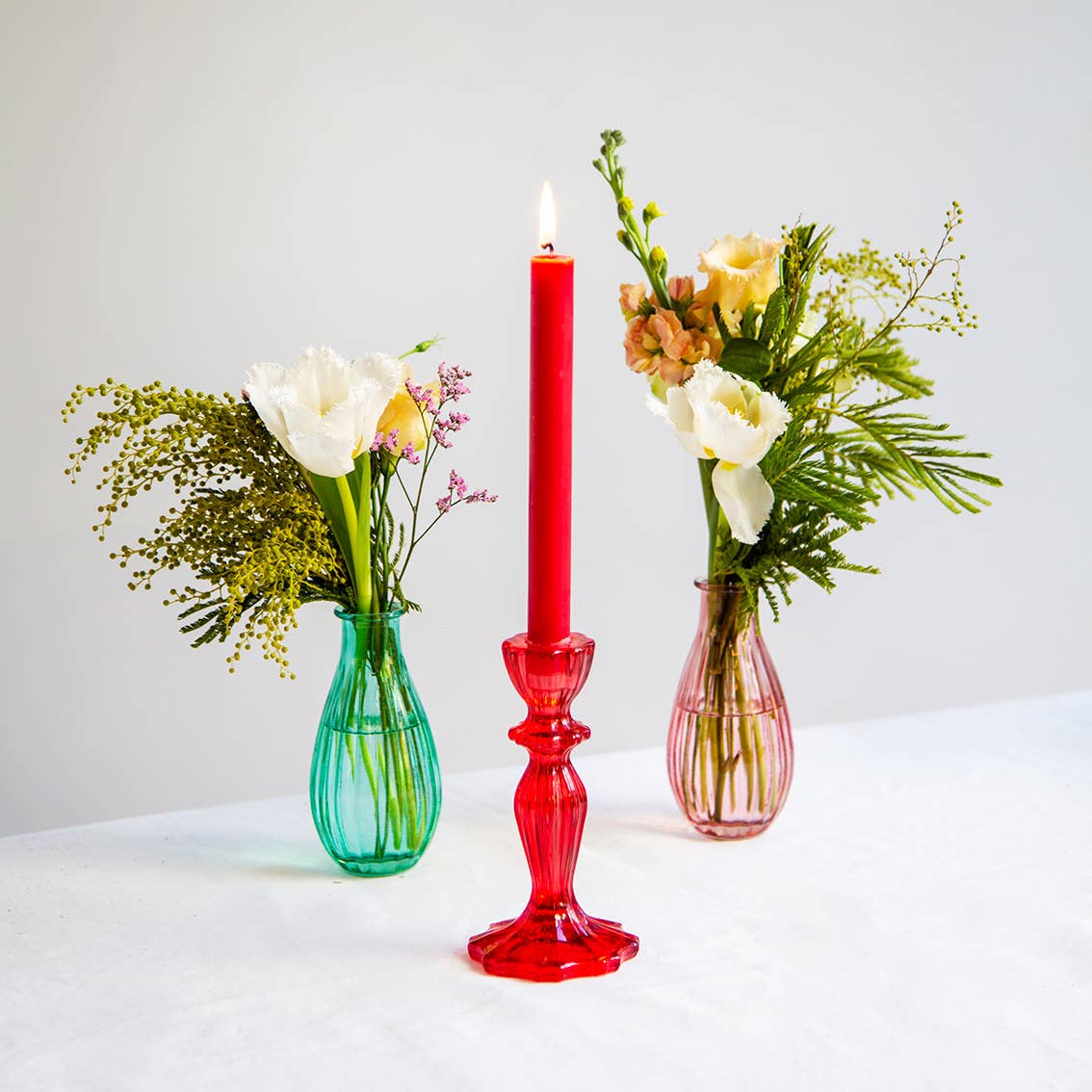 Red & Green Taper Candles