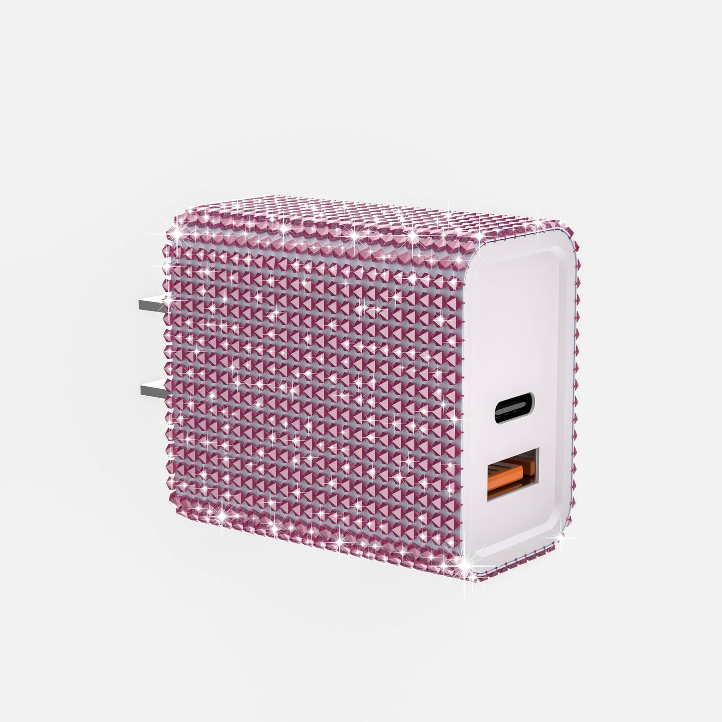 Pink Bling Wall Charger - USB/USB-C